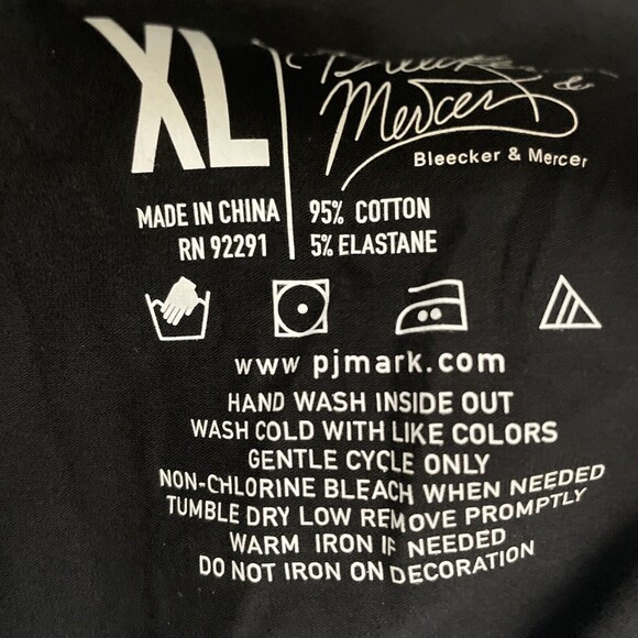 Bleeker and Mercer T-Shirt Privileged Black Embroidered NEW X-Large Shirt Tee - Picture 9 of 9